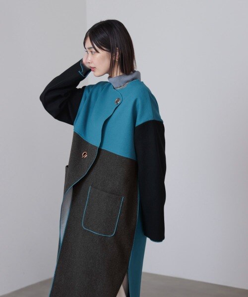 バイカラーコート｜ブージュルードの通販｜&mall（アンドモール）三井