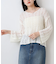 【Bab】フラワーレース透かし編みトップス