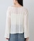 【Bab】フラワーレース透かし編みトップス