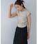【Bab】サイドギャザープチハイネックトップス