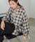 【Bab】チェックバックギャザーシャツ