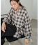 【Bab】チェックバックギャザーシャツ