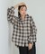 【Bab】チェックバックギャザーシャツ