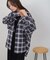 【Bab】チェックバックギャザーシャツ