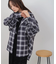 【Bab】チェックバックギャザーシャツ