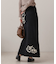 【Bab】ウールライクフラワー刺繍スカート