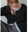 【Bab】配色レイヤードニットカーディガン