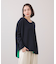 リバーシブルダブル丸首ポンチョ風ニット