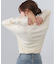 【Bab】【選べるサイズ展開】袖ボタンハイネックリブニットトップス
