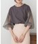【Bab】シアーボリュームスリーブトップス