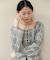 チェック前開きビスチェ風チュニック