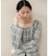 チェック前開きビスチェ風チュニック