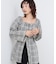 チェック前開きビスチェ風チュニック