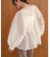 前後2WAY袖ボリュームリボンブラウス
