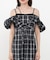 【Bab】2WAYバルーンチェックワンピース
