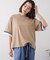 袖レースカットソー