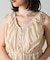 ラメストライプウエストギャザーチュニック