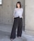 【Bab】シアーショートシャツブラウス