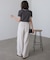 【Bab】【選べるサイズ展開】ウエスト巻きサイドタックパンツ