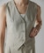 【CIEL'AIR】LINEN LIKE VEST (ﾘﾈﾝﾗｲｸﾍﾞｽﾄ）