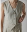 【CIEL'AIR】LINEN LIKE VEST (ﾘﾈﾝﾗｲｸﾍﾞｽﾄ）