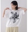 モノトーンフラワーＴシャツ