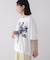 モノトーンフラワーＴシャツ