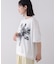 モノトーンフラワーＴシャツ