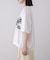 モノトーンフラワーＴシャツ