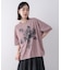 モノトーンフラワーＴシャツ