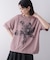 モノトーンフラワーＴシャツ