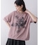 モノトーンフラワーＴシャツ