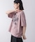 モノトーンフラワーＴシャツ