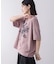 モノトーンフラワーＴシャツ