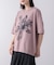 モノトーンフラワーＴシャツ