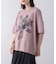 モノトーンフラワーＴシャツ