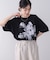 モノトーンフラワーＴシャツ