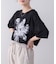 モノトーンフラワーＴシャツ