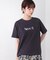 消耗加工綿天竺メタルロゴプリントTee