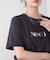 消耗加工綿天竺メタルロゴプリントTee