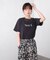 消耗加工綿天竺メタルロゴプリントTee