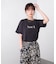 消耗加工綿天竺メタルロゴプリントTee
