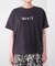 消耗加工綿天竺メタルロゴプリントTee