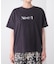 消耗加工綿天竺メタルロゴプリントTee