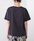 消耗加工綿天竺メタルロゴプリントTee