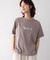 消耗加工綿天竺メタルロゴプリントTee