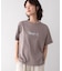 消耗加工綿天竺メタルロゴプリントTee
