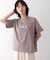 消耗加工綿天竺メタルロゴプリントTee