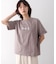 消耗加工綿天竺メタルロゴプリントTee