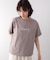 消耗加工綿天竺メタルロゴプリントTee
